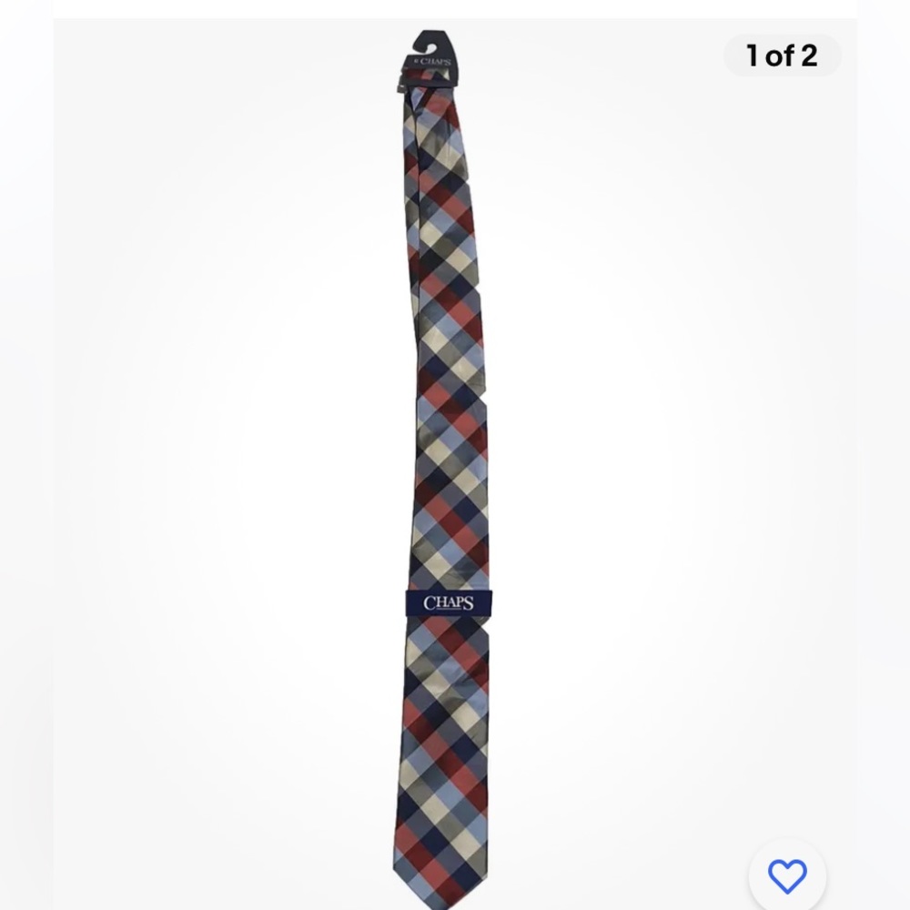 Chaps Mens Multicolor Classic Fit 100% Silk Necktie